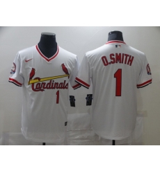 Men Nike St. Louis Cardinals Ozzie Smith White Pullover Cool Base Jersey Men Nike St. Louis Cardinals Ozzie Smith White Pullover Cool Base Jersey