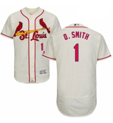 Mens Majestic St Louis Cardinals 1 Ozzie Smith Cream Alternate Flex Base Authentic Collection MLB Jersey Mens Majestic St Louis Cardinals 1 Ozzie Smith Cream Alternate Flex Base Authentic Collection MLB Jersey