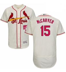 Mens Majestic St Louis Cardinals 15 Tim McCarver Cream Alternate Flex Base Authentic Collection MLB Jersey Mens Majestic St Louis Cardinals 15 Tim McCarver Cream Alternate Flex Base Authentic Collection MLB Jersey