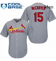 Mens Majestic St Louis Cardinals 15 Tim McCarver Replica Grey Road Cool Base MLB Jersey Mens Majestic St Louis Cardinals 15 Tim McCarver Replica Grey Road Cool Base MLB Jersey