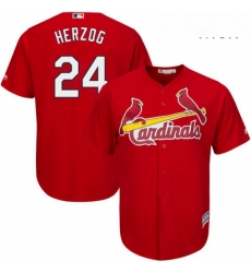 Mens Majestic St Louis Cardinals 24 Whitey Herzog Replica Red Cool Base MLB Jersey Mens Majestic St Louis Cardinals 24 Whitey Herzog Replica Red Cool Base MLB Jersey