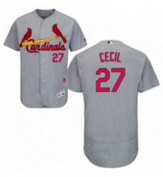 Mens Majestic St Louis Cardinals 27 Brett Cecil Grey Flexbase Authentic Collection MLB Jersey Mens Majestic St Louis Cardinals 27 Brett Cecil Grey Flexbase Authentic Collection MLB Jersey