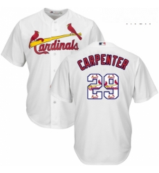 Mens Majestic St Louis Cardinals 29 Chris Carpenter Authentic White Team Logo Fashion Cool Base MLB Jersey Mens Majestic St Louis Cardinals 29 Chris Carpenter Authentic White Team Logo Fashion Cool Base MLB Jersey