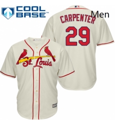Mens Majestic St Louis Cardinals 29 Chris Carpenter Replica Cream Alternate Cool Base MLB Jersey Mens Majestic St Louis Cardinals 29 Chris Carpenter Replica Cream Alternate Cool Base MLB Jersey