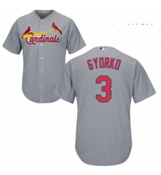 Mens Majestic St Louis Cardinals 3 Jedd Gyorko Replica Grey Road Cool Base MLB Jersey Mens Majestic St Louis Cardinals 3 Jedd Gyorko Replica Grey Road Cool Base MLB Jersey