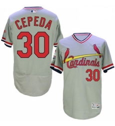 Mens Majestic St Louis Cardinals 30 Orlando Cepeda Grey Flexbase Authentic Collection Cooperstown MLB Jersey Mens Majestic St Louis Cardinals 30 Orlando Cepeda Grey Flexbase Authentic Collection Cooperstown MLB Jersey