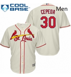 Mens Majestic St Louis Cardinals 30 Orlando Cepeda Replica Cream Alternate Cool Base MLB Jersey Mens Majestic St Louis Cardinals 30 Orlando Cepeda Replica Cream Alternate Cool Base MLB Jersey