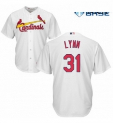 Mens Majestic St Louis Cardinals 31 Lance Lynn Replica White Home Cool Base MLB Jersey Mens Majestic St Louis Cardinals 31 Lance Lynn Replica White Home Cool Base MLB Jersey
