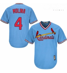 Mens Majestic St Louis Cardinals 4 Yadier Molina Authentic Light Blue Cooperstown MLB Jersey Mens Majestic St Louis Cardinals 4 Yadier Molina Authentic Light Blue Cooperstown MLB Jersey