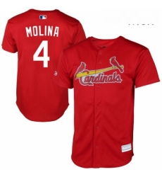 Mens Majestic St Louis Cardinals 4 Yadier Molina Replica Red New Cool Base MLB Jersey Mens Majestic St Louis Cardinals 4 Yadier Molina Replica Red New Cool Base MLB Jersey