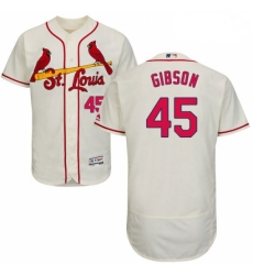 Mens Majestic St Louis Cardinals 45 Bob Gibson Cream Alternate Flex Base Authentic Collection MLB Jersey Mens Majestic St Louis Cardinals 45 Bob Gibson Cream Alternate Flex Base Authentic Collection MLB Jersey