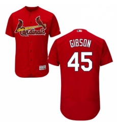 Mens Majestic St Louis Cardinals 45 Bob Gibson Red Alternate Flex Base Authentic Collection MLB Jersey Mens Majestic St Louis Cardinals 45 Bob Gibson Red Alternate Flex Base Authentic Collection MLB Jersey