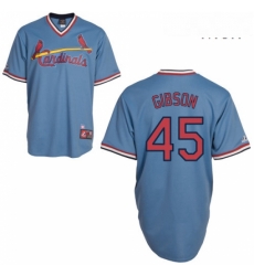 Mens Majestic St Louis Cardinals 45 Bob Gibson Replica Blue Cooperstown Throwback MLB Jersey Mens Majestic St Louis Cardinals 45 Bob Gibson Replica Blue Cooperstown Throwback MLB Jersey