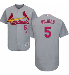 Mens Majestic St Louis Cardinals 5 Albert Pujols Grey Road Flex Base Authentic Collection MLB Jersey Mens Majestic St Louis Cardinals 5 Albert Pujols Grey Road Flex Base Authentic Collection MLB Jersey