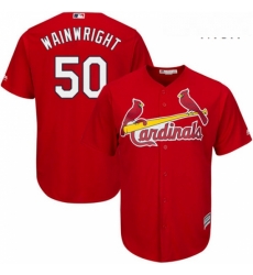 Mens Majestic St Louis Cardinals 50 Adam Wainwright Replica Red Cool Base MLB Jersey Mens Majestic St Louis Cardinals 50 Adam Wainwright Replica Red Cool Base MLB Jersey