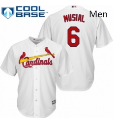 Mens Majestic St Louis Cardinals 6 Stan Musial Replica White Home Cool Base MLB Jersey Mens Majestic St Louis Cardinals 6 Stan Musial Replica White Home Cool Base MLB Jersey