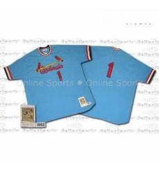 Mens Mitchell and Ness 1982 St Louis Cardinals 1 Ozzie Smith Replica Blue Throwback MLB Jersey Mens Mitchell and Ness 1982 St Louis Cardinals 1 Ozzie Smith Replica Blue Throwback MLB Jersey