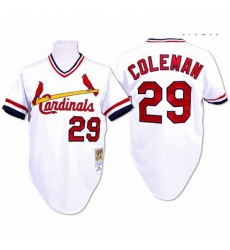 Mens Mitchell and Ness St Louis Cardinals 29 Vince Coleman Replica White Throwback MLB Jersey Mens Mitchell and Ness St Louis Cardinals 29 Vince Coleman Replica White Throwback MLB Jersey