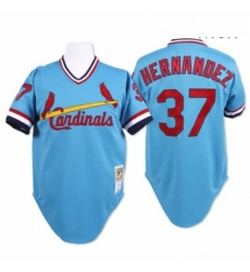 Mens Mitchell and Ness St Louis Cardinals 37 Keith Hernandez Replica Blue Throwback MLB Jersey Mens Mitchell and Ness St Louis Cardinals 37 Keith Hernandez Replica Blue Throwback MLB Jersey