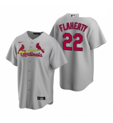 Men's Nike St. Louis Cardinals #22 Jack Flaherty Gray Road Stitched Baseball Jersey Men's Nike St. Louis Cardinals #22 Jack Flaherty Gray Road Stitched Baseball Jersey