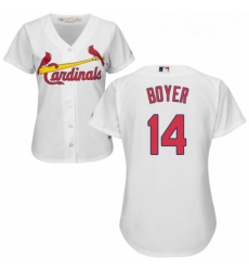 Womens Majestic St Louis Cardinals 14 Ken Boyer Authentic White Home Cool Base MLB Jersey Womens Majestic St Louis Cardinals 14 Ken Boyer Authentic White Home Cool Base MLB Jersey