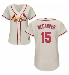 Womens Majestic St Louis Cardinals 15 Tim McCarver Authentic Cream Alternate Cool Base MLB Jersey Womens Majestic St Louis Cardinals 15 Tim McCarver Authentic Cream Alternate Cool Base MLB Jersey