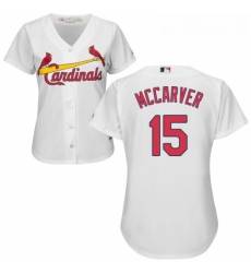 Womens Majestic St Louis Cardinals 15 Tim McCarver Replica White Home Cool Base MLB Jersey Womens Majestic St Louis Cardinals 15 Tim McCarver Replica White Home Cool Base MLB Jersey