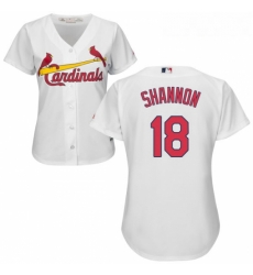 Womens Majestic St Louis Cardinals 18 Mike Shannon Replica White Home Cool Base MLB Jersey Womens Majestic St Louis Cardinals 18 Mike Shannon Replica White Home Cool Base MLB Jersey