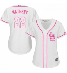 Womens Majestic St Louis Cardinals 22 Mike Matheny Replica White Fashion Cool Base MLB Jersey Womens Majestic St Louis Cardinals 22 Mike Matheny Replica White Fashion Cool Base MLB Jersey