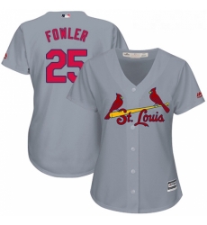 Womens Majestic St Louis Cardinals 25 Dexter Fowler Replica Grey Road Cool Base MLB Jersey Womens Majestic St Louis Cardinals 25 Dexter Fowler Replica Grey Road Cool Base MLB Jersey