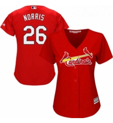 Womens Majestic St Louis Cardinals 26 Bud Norris Replica Red Alternate Cool Base MLB Jersey Womens Majestic St Louis Cardinals 26 Bud Norris Replica Red Alternate Cool Base MLB Jersey