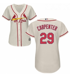 Womens Majestic St Louis Cardinals 29 Chris Carpenter Authentic Cream Alternate Cool Base MLB Jersey Womens Majestic St Louis Cardinals 29 Chris Carpenter Authentic Cream Alternate Cool Base MLB Jersey