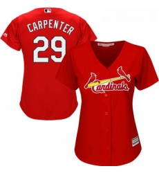Womens Majestic St Louis Cardinals 29 Chris Carpenter Authentic Red Alternate Cool Base MLB Jersey Womens Majestic St Louis Cardinals 29 Chris Carpenter Authentic Red Alternate Cool Base MLB Jersey