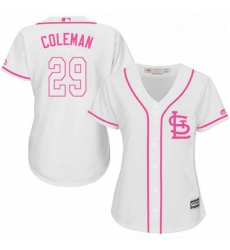 Womens Majestic St Louis Cardinals 29 Vince Coleman Replica White Fashion Cool Base MLB Jersey Womens Majestic St Louis Cardinals 29 Vince Coleman Replica White Fashion Cool Base MLB Jersey