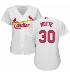 Womens Majestic St Louis Cardinals 30 Jason Motte Replica White Home Cool Base MLB Jersey Womens Majestic St Louis Cardinals 30 Jason Motte Replica White Home Cool Base MLB Jersey