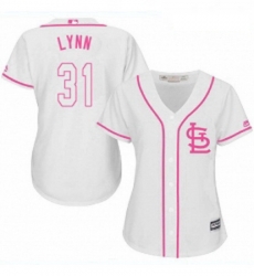 Womens Majestic St Louis Cardinals 31 Lance Lynn Authentic White Fashion Cool Base MLB Jersey Womens Majestic St Louis Cardinals 31 Lance Lynn Authentic White Fashion Cool Base MLB Jersey
