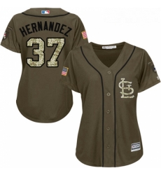 Womens Majestic St Louis Cardinals 37 Keith Hernandez Replica Green Salute to Service MLB Jersey Womens Majestic St Louis Cardinals 37 Keith Hernandez Replica Green Salute to Service MLB Jersey