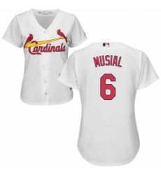 Womens Majestic St Louis Cardinals 6 Stan Musial Authentic White Home Cool Base MLB Jersey Womens Majestic St Louis Cardinals 6 Stan Musial Authentic White Home Cool Base MLB Jersey