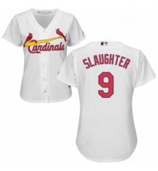 Womens Majestic St Louis Cardinals 9 Enos Slaughter Authentic White Home Cool Base MLB Jersey Womens Majestic St Louis Cardinals 9 Enos Slaughter Authentic White Home Cool Base MLB Jersey