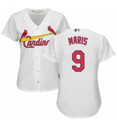 Womens Majestic St Louis Cardinals 9 Roger Maris Authentic White Home Cool Base MLB Jersey Womens Majestic St Louis Cardinals 9 Roger Maris Authentic White Home Cool Base MLB Jersey