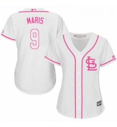 Womens Majestic St Louis Cardinals 9 Roger Maris Replica White Fashion Cool Base MLB Jersey Womens Majestic St Louis Cardinals 9 Roger Maris Replica White Fashion Cool Base MLB Jersey