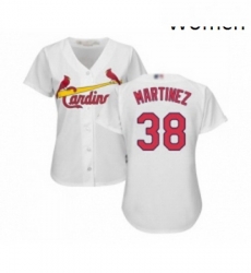 Womens St Louis Cardinals 38 Jose Martinez Replica White Home Cool Base Baseball Jersey Womens St Louis Cardinals 38 Jose Martinez Replica White Home Cool Base Baseball Jersey