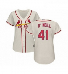 Womens St Louis Cardinals 41 Tyler O Neill Replica Cream Alternate Cool Base Baseball Jersey Womens St Louis Cardinals 41 Tyler O Neill Replica Cream Alternate Cool Base Baseball Jersey