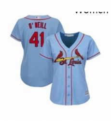 Womens St Louis Cardinals 41 Tyler O Neill Replica Light Blue Alternate Cool Base Baseball Jersey Womens St Louis Cardinals 41 Tyler O Neill Replica Light Blue Alternate Cool Base Baseball Jersey