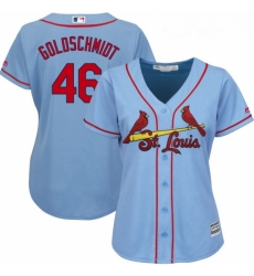Womens St Louis Cardinals 46 Paul Goldschmidt Majestic Horizon Blue Cool Base Player Jersey Womens St Louis Cardinals 46 Paul Goldschmidt Majestic Horizon Blue Cool Base Player Jersey