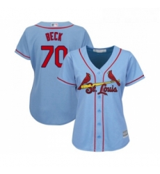Womens St Louis Cardinals 70 Chris Beck Replica Light Blue Alternate Cool Base Baseball Jersey Womens St Louis Cardinals 70 Chris Beck Replica Light Blue Alternate Cool Base Baseball Jersey