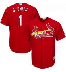 Youth Majestic St Louis Cardinals 1 Ozzie Smith Authentic Red Alternate Cool Base MLB Jersey Youth Majestic St Louis Cardinals 1 Ozzie Smith Authentic Red Alternate Cool Base MLB Jersey