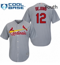 Youth Majestic St Louis Cardinals 12 Paul DeJong Authentic Grey Road Cool Base MLB Jersey Youth Majestic St Louis Cardinals 12 Paul DeJong Authentic Grey Road Cool Base MLB Jersey