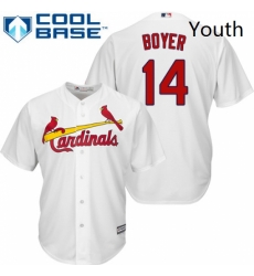 Youth Majestic St Louis Cardinals 14 Ken Boyer Replica White Home Cool Base MLB Jersey Youth Majestic St Louis Cardinals 14 Ken Boyer Replica White Home Cool Base MLB Jersey