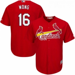 Youth Majestic St Louis Cardinals 16 Kolten Wong Replica Red Alternate Cool Base MLB Jersey